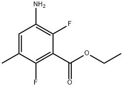 3-氨基-2,6-二氟-5-甲基苯甲酸乙酯 结构式