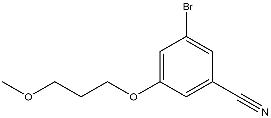 3-Bromo-5-(3-methoxypropoxy)benzonitrile 结构式