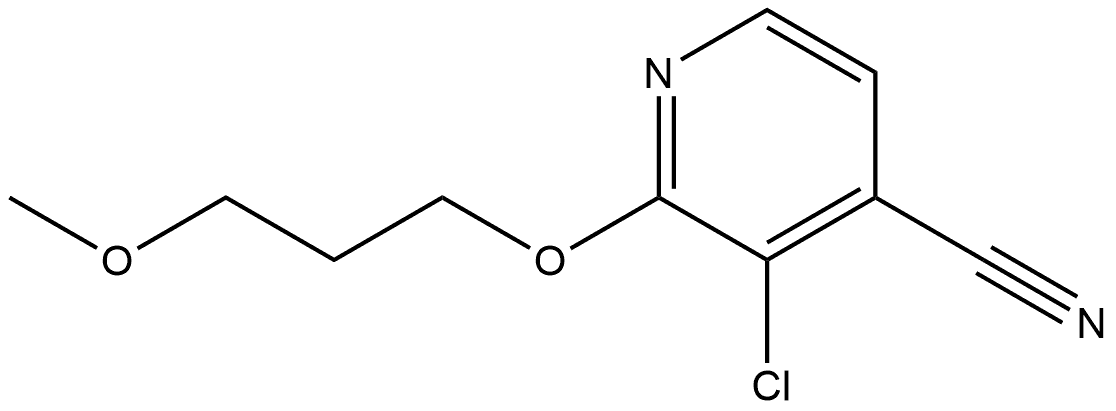 3-Chloro-2-(3-methoxypropoxy)-4-pyridinecarbonitrile 结构式