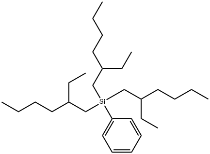 Tris(2-ethylhexyl)(phenyl)silane 结构式