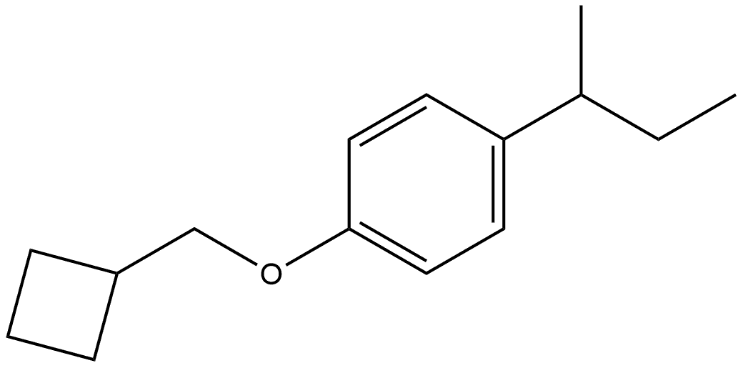 1-(Cyclobutylmethoxy)-4-(1-methylpropyl)benzene 结构式