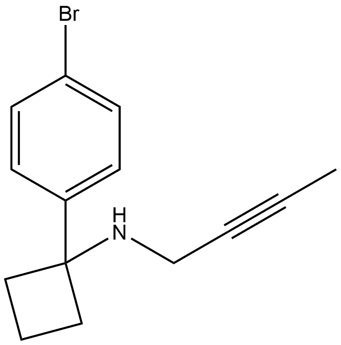 1-(4-溴苯基)-N-(丁-2-炔-1-基)环丁胺 结构式