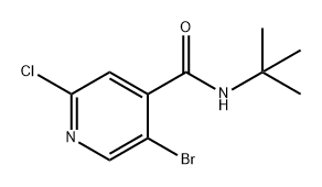5-溴-N-(叔丁基)-2-氯异烟酰胺 结构式