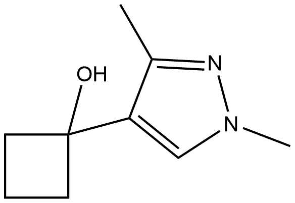 1-(1,3-Dimethyl-1H-pyrazol-4-yl)cyclobutanol 结构式