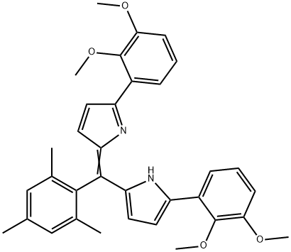1H-Pyrrole, 2-(2,3-dimethoxyphenyl)-5-[[5-(2,3-dimethoxyphenyl)-2H-pyrrol-2-ylidene](2,4,6-trimethylphenyl)methyl]- 结构式