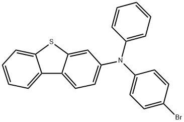 N-(4-溴苯基)-N-苯基-3-二苯并噻吩胺 结构式