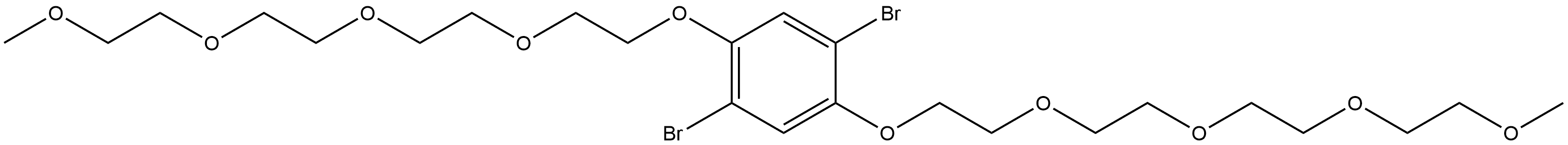 13-[2,5-Dibromo-4-(3,6,9,12-tetraoxatridec-1-yloxy)phenoxy]-2,5,8,11-tetraoxatridecane 结构式