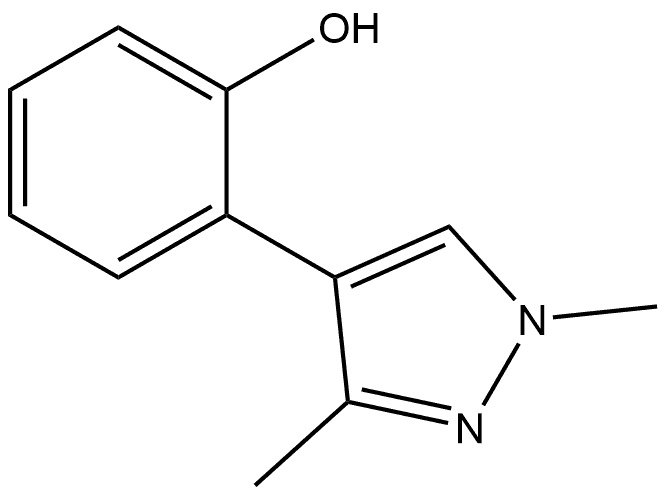 2-(1,3-Dimethyl-1H-pyrazol-4-yl)phenol 结构式