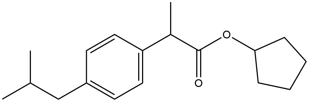 Cyclopentyl α-methyl-4-(2-methylpropyl)benzeneacetate 结构式