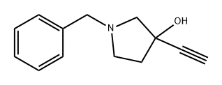 1-苄基-3-乙炔基吡咯烷-3-醇 结构式