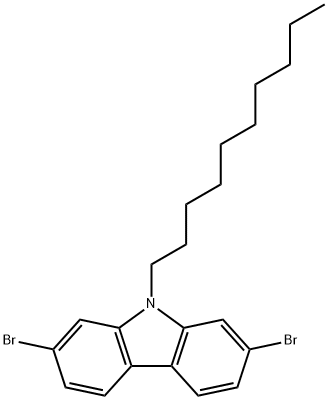 2,7-二溴-9-癸基-9H-咔唑 结构式