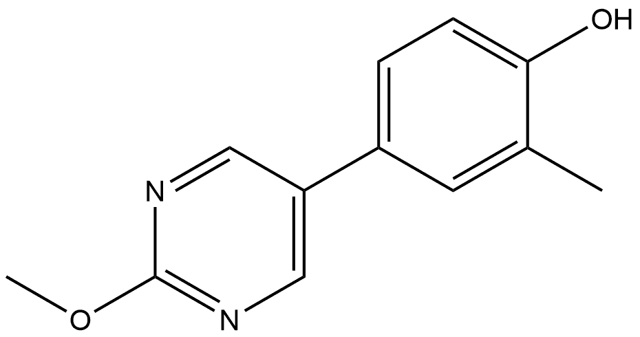 4-(2-Methoxy-5-pyrimidinyl)-2-methylphenol 结构式