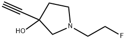 3-乙炔基-1-(2-氟乙基)吡咯烷-3-醇 结构式