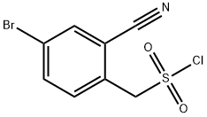 (4-溴-2-氰基苯基)甲磺酰氯 结构式