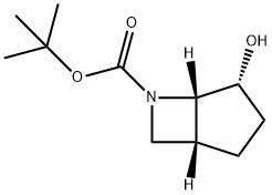 (1R,4R,5S)-4-羟基-6-氮杂双环[3.2.0]庚烷-6-羧酸叔丁酯 结构式