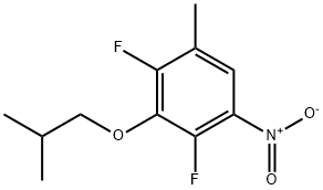 2,4-difluoro-1-methyl-3-(2-methylpropoxy)-5-nitrobenzene 结构式