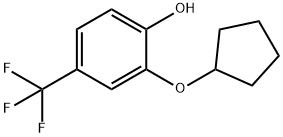 2-(Cyclopentyloxy)-4-(trifluoromethyl)phenol 结构式