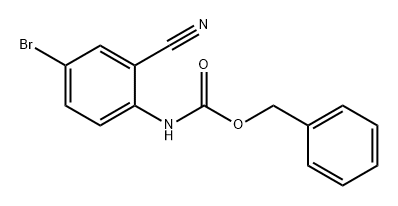 N-(4-溴-2-氰基苯基)氨基甲酸苄酯 结构式