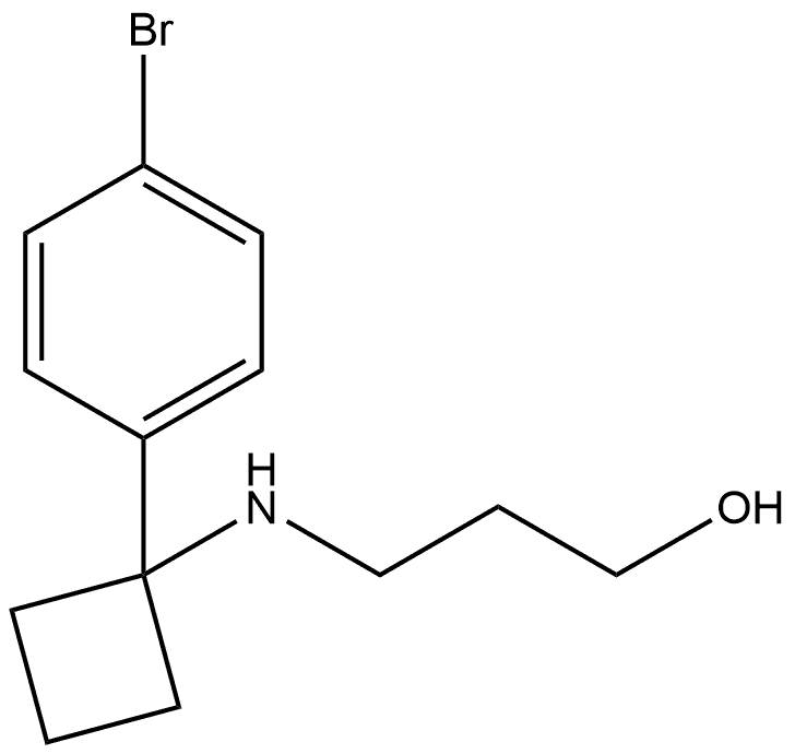 3-((1-(4-溴苯基)环丁基)氨基)丙-1-醇 结构式