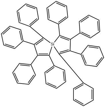 5-Silaspiro[4.4]nona-1,3,6,8-tetraene, 1,2,3,4,6,7,8,9-octaphenyl- 结构式