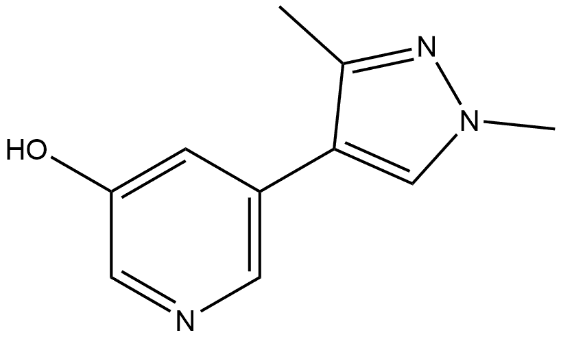 5-(1,3-Dimethyl-1H-pyrazol-4-yl)-3-pyridinol 结构式