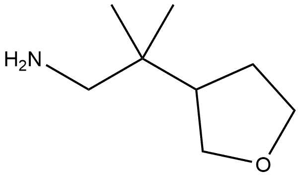 2-methyl-2-(oxolan-3-yl)propan-1-amine 结构式