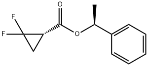 Cyclopropanecarboxylic acid, 2,2-difluoro-, (1S)-1-phenylethyl ester, (1S)- 结构式