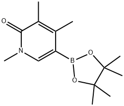 1,3,4-三甲基-5-(4,4,5,5-四甲基-1,3,2-二氧硼杂环-2-基)吡啶-2(1H)-酮 结构式