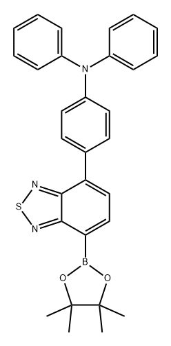 N,N-二苯-4-(7-(4,4,5,5-四甲基-1,3,2-二氧杂硼戊烷基)苯并[C][1,2,5]噻二唑-4-基)苯胺 结构式
