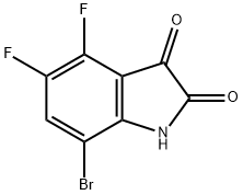 1H-Indole-2,3-dione, 7-bromo-4,5-difluoro- 结构式