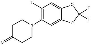 4-Piperidinone, 1-(2,2,6-trifluoro-1,3-benzodioxol-5-yl)- 结构式