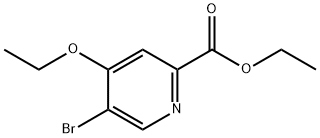 5-溴-4-乙氧基-2-吡啶羧酸乙酯 结构式