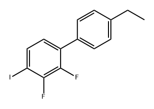 4'-乙基-2,3-二氟-4-碘联苯 结构式