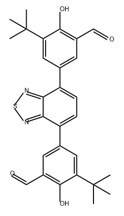 Benzaldehyde, 3,3'-(2,1,3-benzothiadiazole-4,7-diyl)bis[5-(1,1-dimethylethyl)-6-hydroxy- 结构式