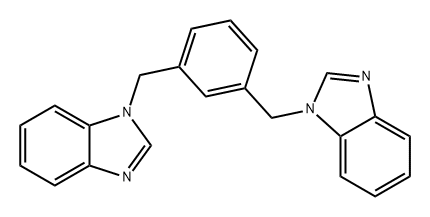 H-苯并咪唑, 1,1-[1,3-苯基双(亚甲基)]双(9CI,ACI) 结构式