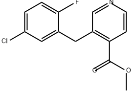 4-Pyridinecarboxylic acid, 3-[(5-chloro-2-fluorophenyl)methyl]-, methyl ester 结构式