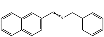 Benzenemethanamine, N-[1-(2-naphthalenyl)ethylidene]- 结构式