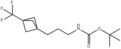 Carbamic acid, N-[3-[3-(trifluoromethyl)bicyclo[1.1.1]pent-1-yl]propyl]-, 1,1-dimethylethyl ester 结构式