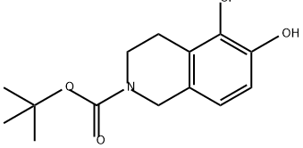 2-BOC-5-氯-1,2,3,4-四氢异喹啉-6-醇 结构式