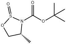 (4R)-4-甲基-1,2,3-氧代噻唑烷-3-羧酸叔丁酯2-氧化物 结构式