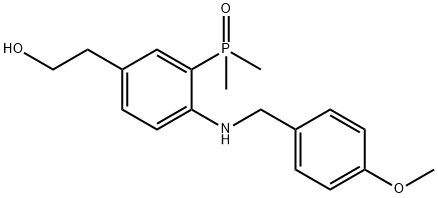 (5-(2-羟乙基)-2-((4-甲氧基苄基)氨基)苯基)二甲基氧化膦 结构式