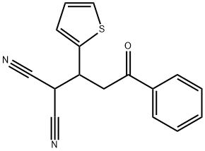 Propanedinitrile, 2-[3-oxo-3-phenyl-1-(2-thienyl)propyl]- 结构式