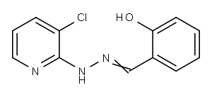 Benzaldehyde, 2-hydroxy-, 2-(3-chloro-2-pyridinyl)hydrazone 结构式