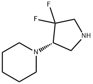 Piperidine, 1-[(3S)-4,4-difluoro-3-pyrrolidinyl]- 结构式