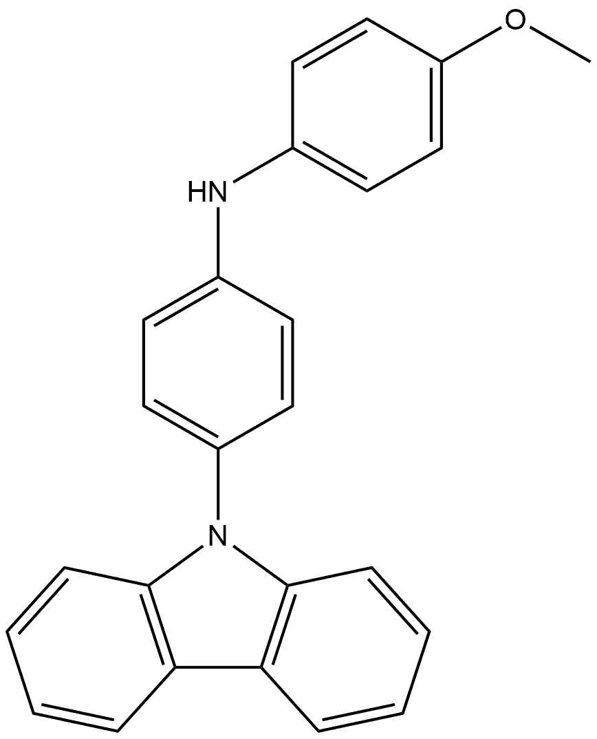 4-(9H-Carbazol-9-yl)-N-(4-methoxyphenyl)benzenamine 结构式