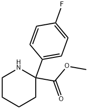 2-Piperidinecarboxylic acid, 2-(4-fluorophenyl)-, methyl ester 结构式