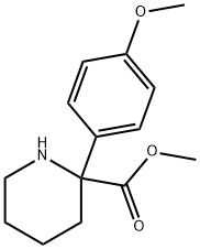 2-Piperidinecarboxylic acid, 2-(4-methoxyphenyl)-, methyl ester 结构式