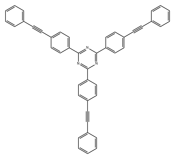 1,3,5-TRIAZINE, 2,4,6-TRIS[4-(2-PHENYLETHYNYL)PHENYL]- 结构式