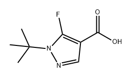 1-(叔丁基)-5-氟-1H-吡唑-4-羧酸 结构式