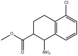 methyl 1-amino-5-chloro-1,2,3,4-tetrahydronaphthalene-2-carboxylate 结构式